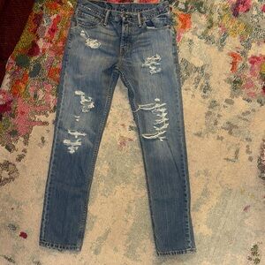 Classic Blue Distressed Jeans
